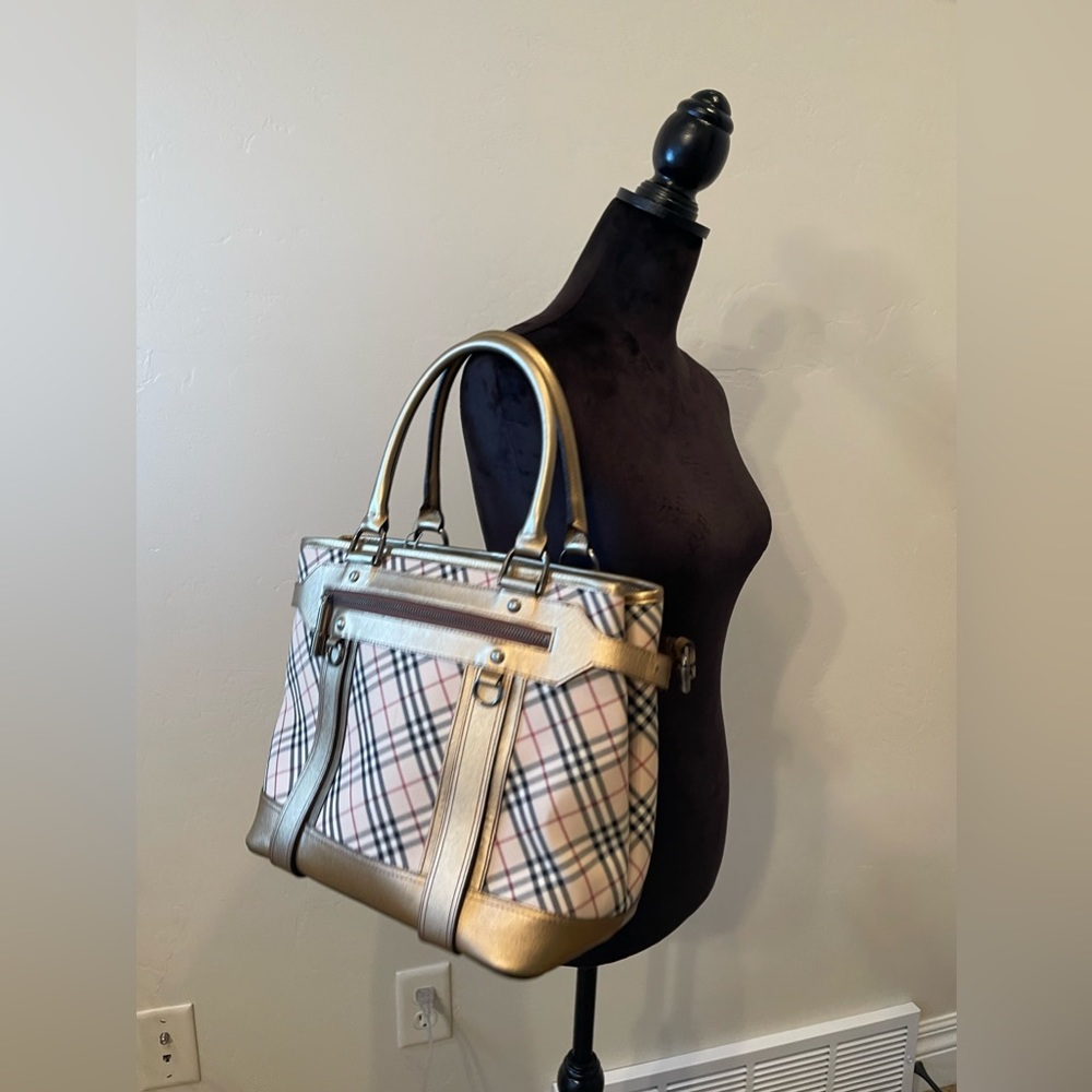 Sold Authentic Burberry Tote gold